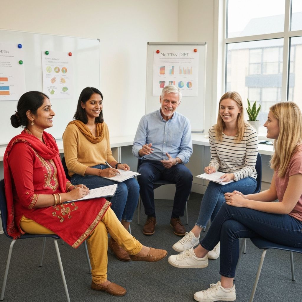 People discussing nutrition